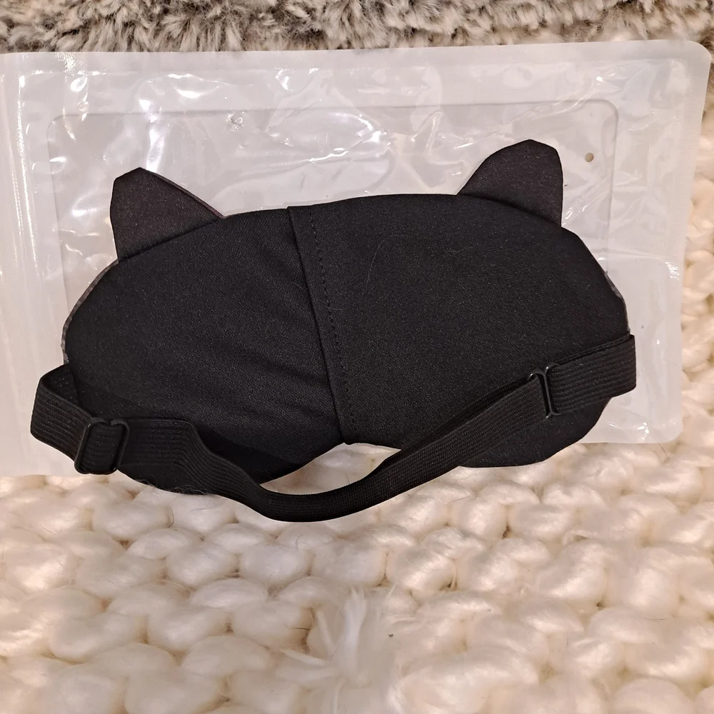 Cat Eye Sleep Mask - Black and Orange